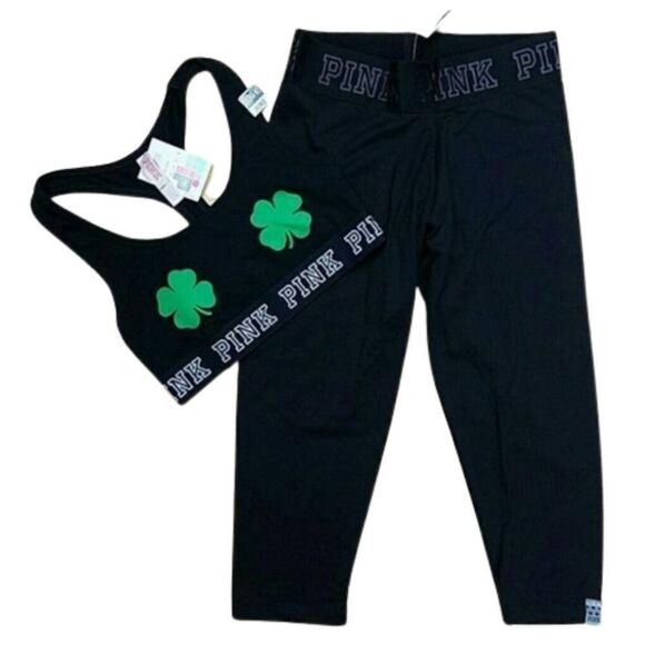 Pink Victoria's Secret Sports Bra Crop Lot NWT - Picture 1 of 8